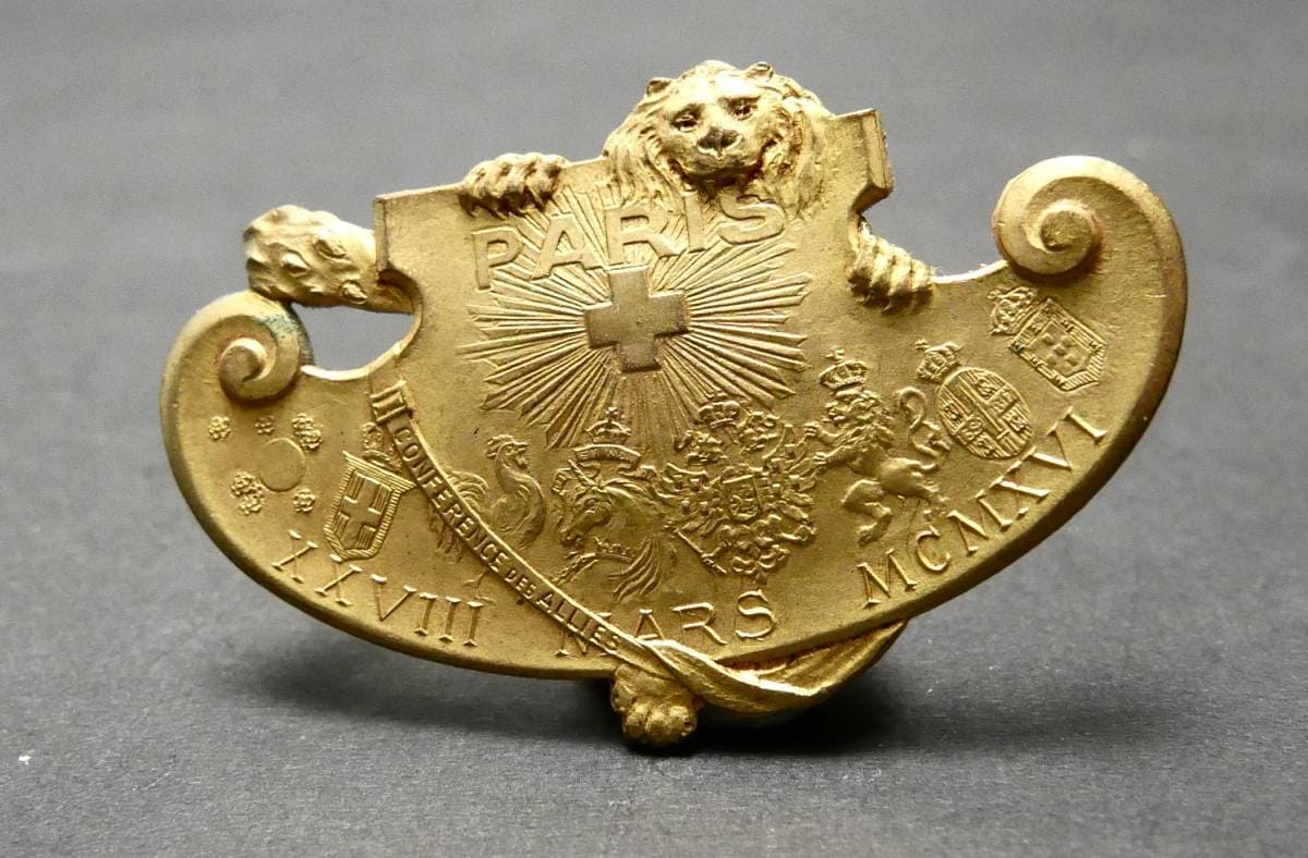 1916 Red Cross Allies' Conference in Paris Badge.jpg 1916 Red Cross Allies' Conference in Paris Badge.jpg