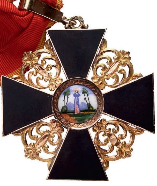 1st 2nd class St. Anna order  cross of black flat enamel from 1908+ time period.jpg