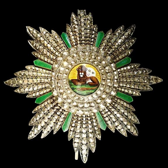 1st class breast star Order of the Lion and Sun made by M.J. Goudsmit.jpg