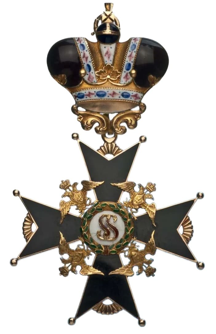 1st class cross of flat black enamel with Imperial Crown.jpg