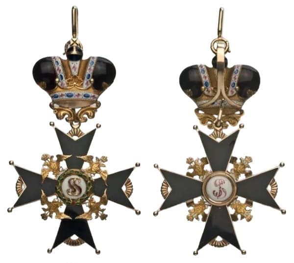 1st class cross of  flat black enamel with Imperial Crown.jpg