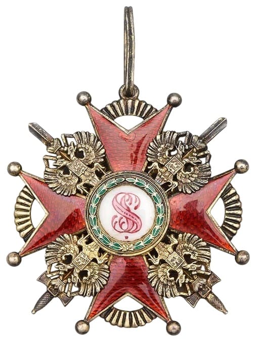 1st class cross of Saint Stanislaus order with swords made by Paul Meybauer.jpg
