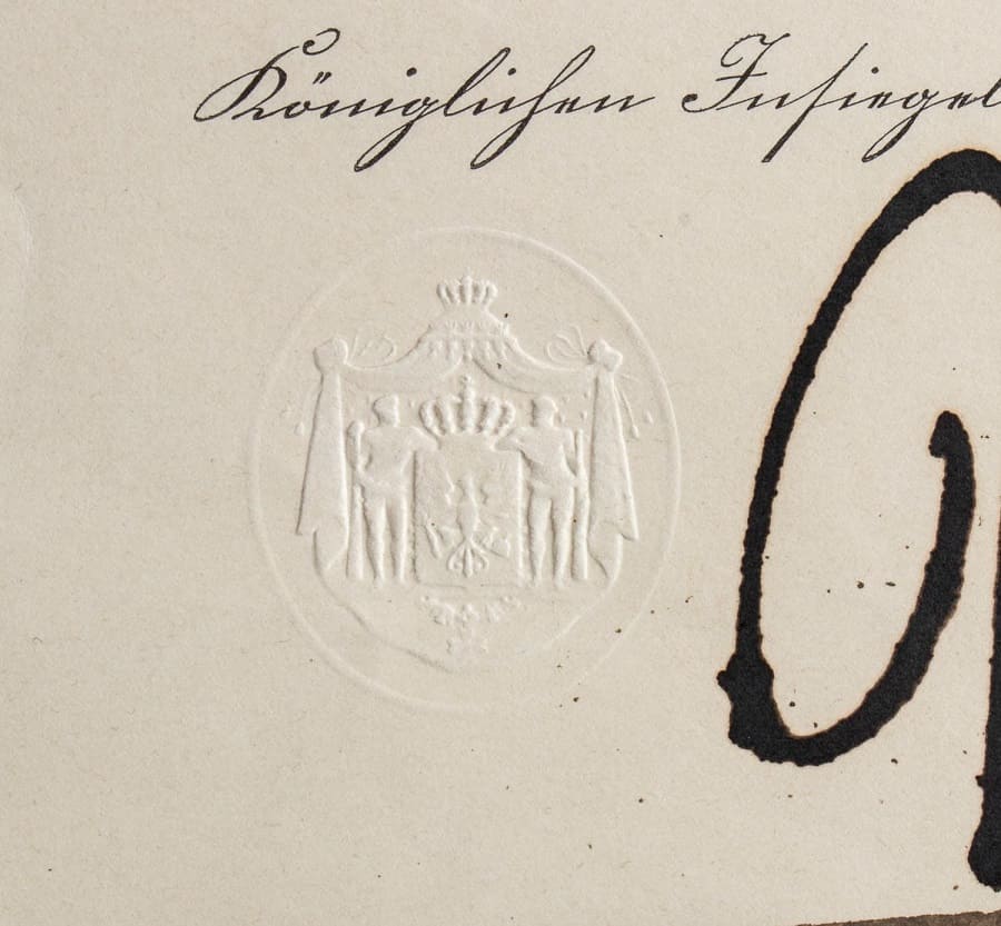 1st class Order  of Red Eagle awarded in 1913 document.jpg