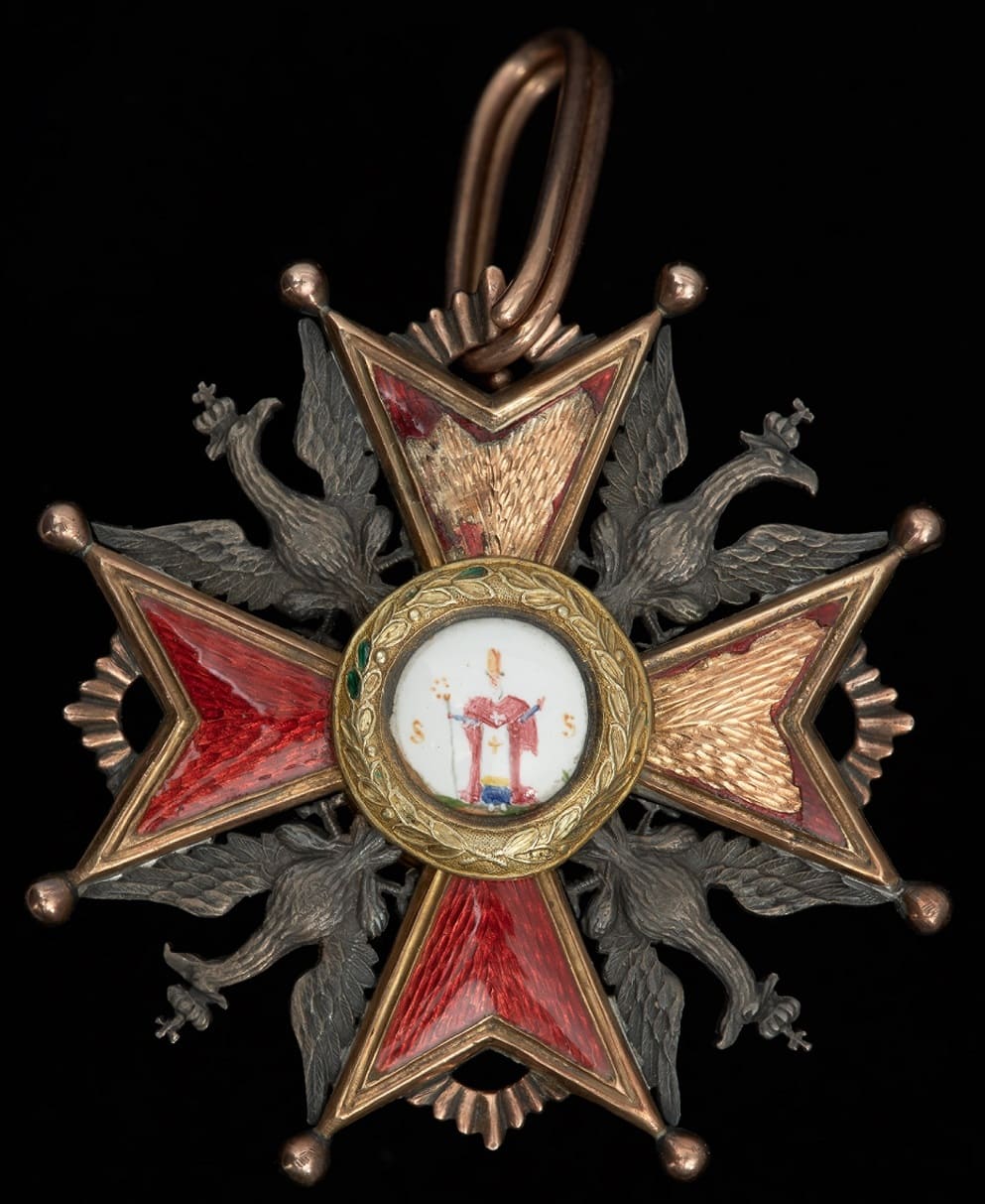 1st class Order of Saint Stanislaus awarded in 1829 to General Franciszek Morawski.jpg