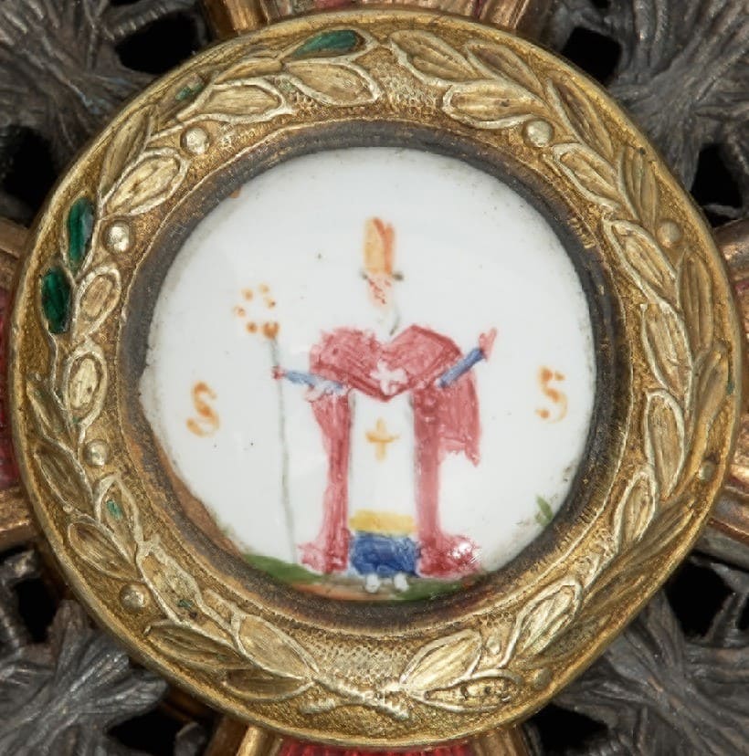 1st class Order of Saint Stanislaus awarded in 1829 to General  Franciszek Morawski.jpg