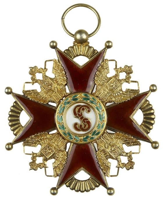 1st class Order of Saint Stanislaus made by Chobillion, Paris.jpg