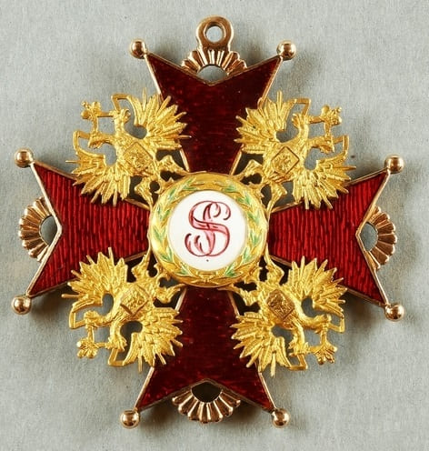 1st class Order  of St.Stanislaus made by Wilhelm Keibel WK.jpg