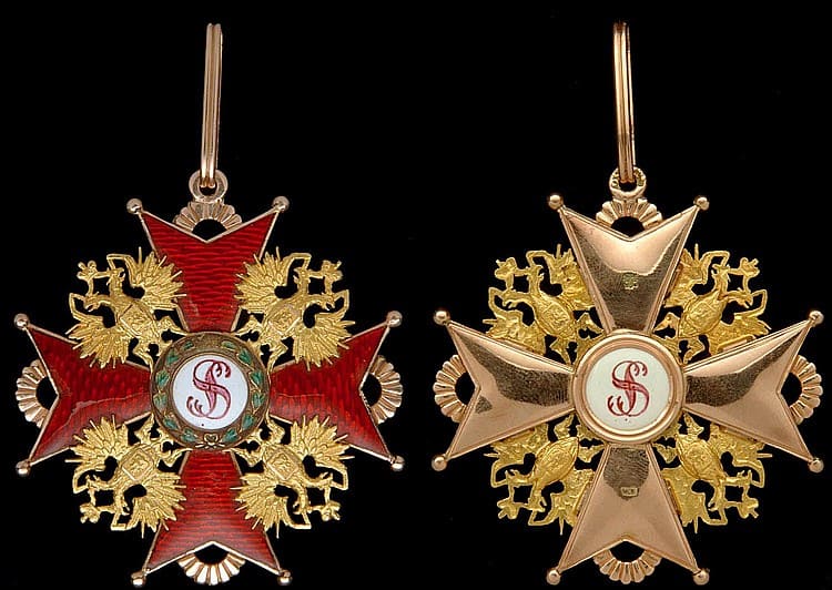 1st class Order  of St.Stanislaus made by Wilhelm Keibel WK.jpg