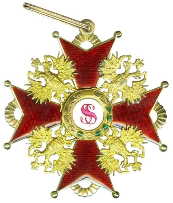 1st class Order of St.Stanislaus made by Wilhelm Keibel WK.jpg