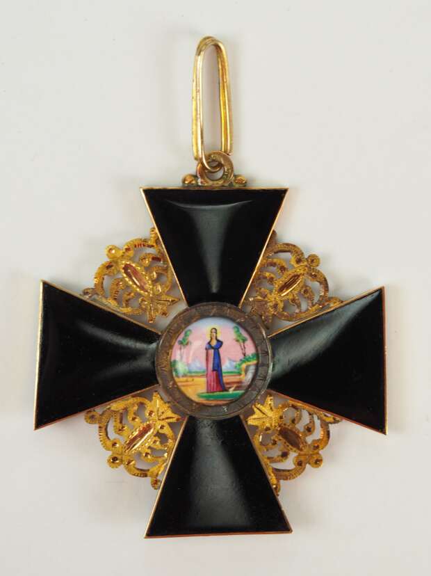 1st class Order of St. Vladimir with flat black dark cherry enamel.jpeg