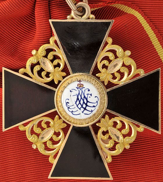 1st class Saint  Anna order cross of black flat enamel.jpg