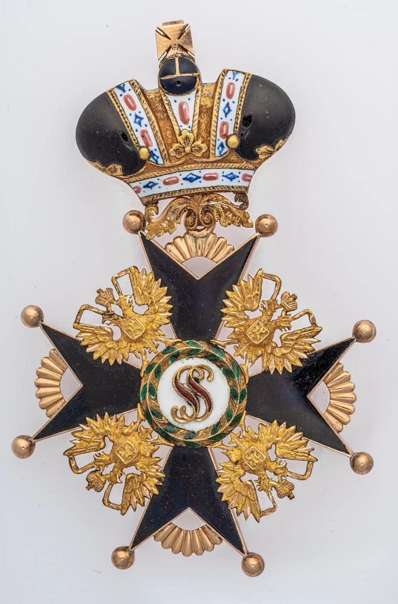 2 class Order of Saint Stanislaus with Imperial Crown made by Ivan  Osipov И.О.jpg