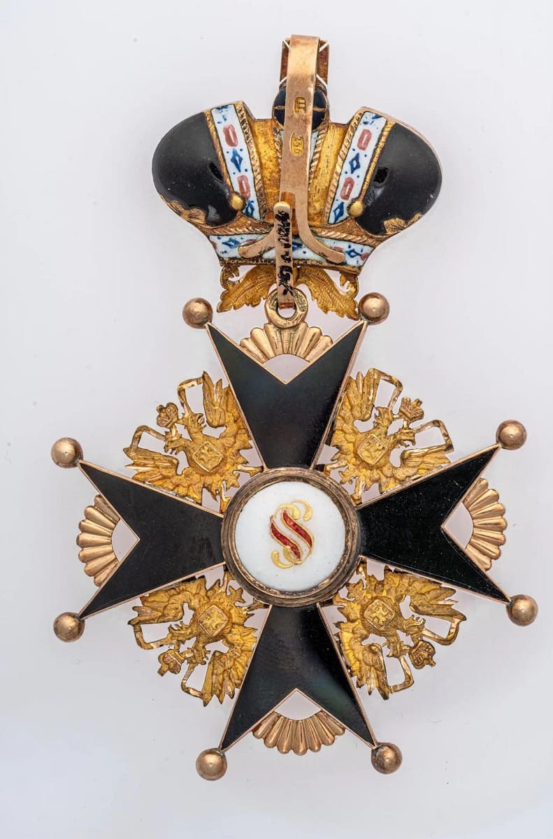 2 class  Order of Saint Stanislaus with Imperial Crown made by Ivan  Osipov И.О.jpg