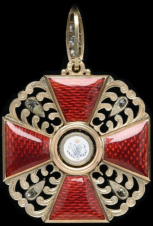 2nd class cross of Saint Anna order  with diamonds ДО.jpg