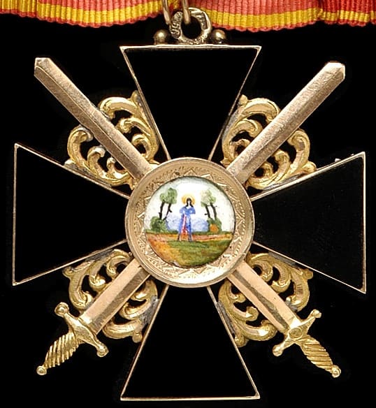 2nd class cross of Saint Anna order with flat black enamel ГП.jpg