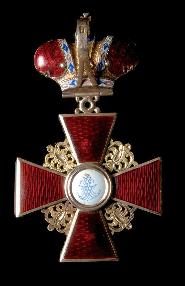 2nd class cross of St. Anna order  with Imperial Crown made by Wilhelm Keibel workshop.jpg
