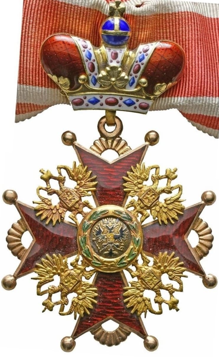 2nd class cross of St.Stanislaus order for Non-Christians with added fake Crown.jpg