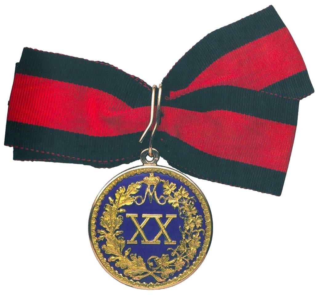 2nd class Mariinsky Badge of Distinction for Impeccable Service of Empress Maria Alexandrovna.jpg