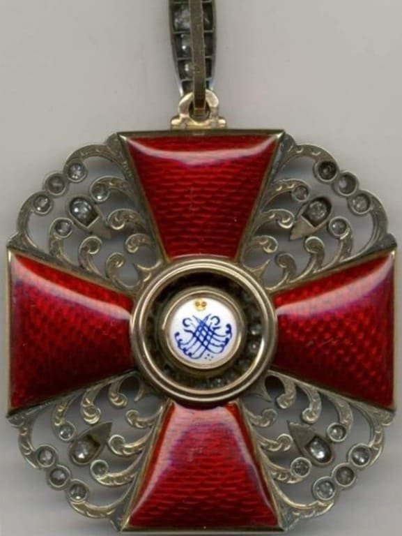 2nd class Order of Saint Anne with Diamonds  made by Karl Blank.jpg