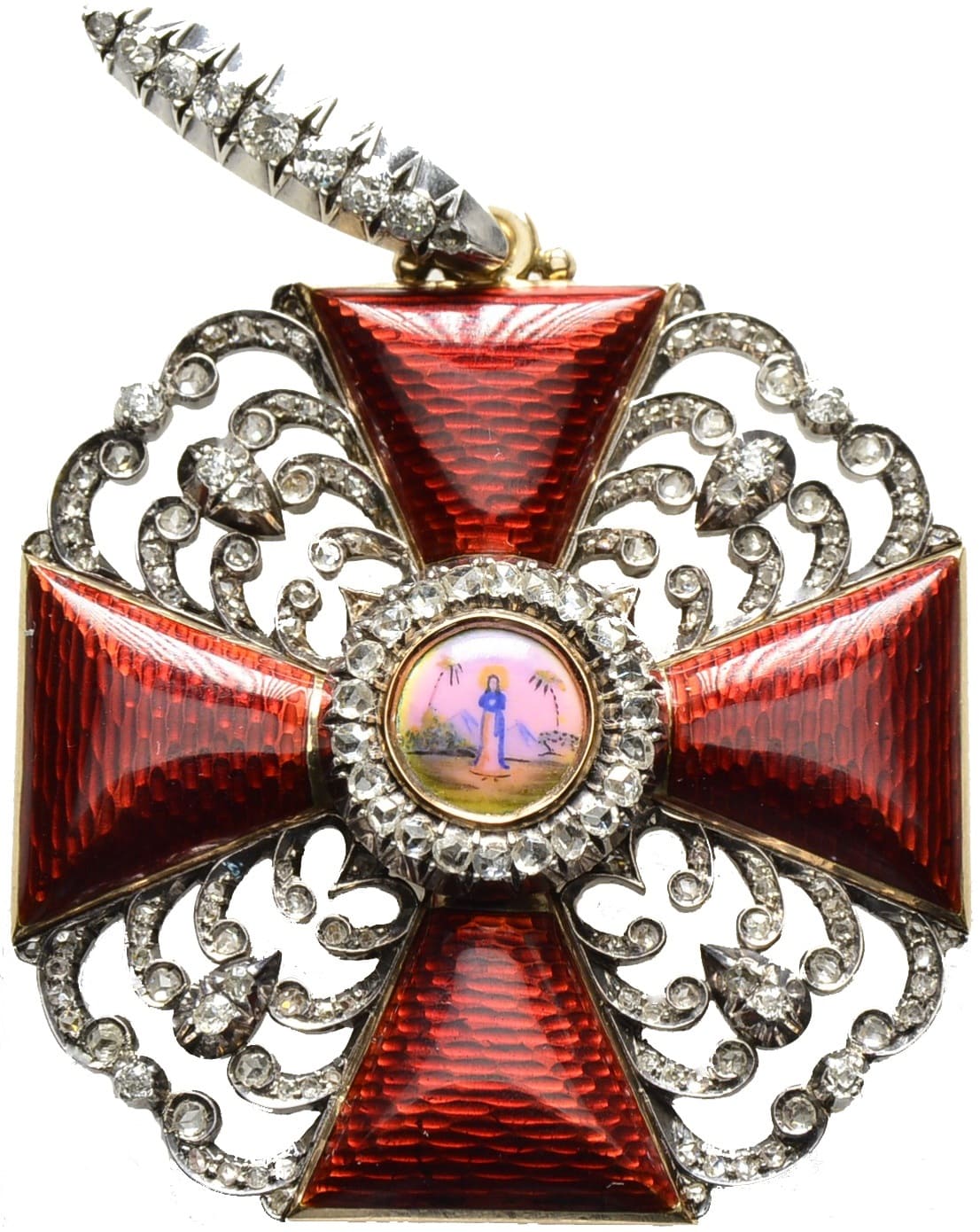 2nd class Order of Saint Anne with Diamonds No.136 made by Karl Blank.jpg