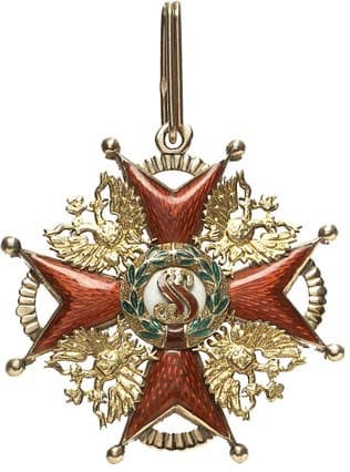 2nd class Order of Saint Stanislaus made by St. Petersburg workshop of Ivan Alexandrovich Kononov.jpg