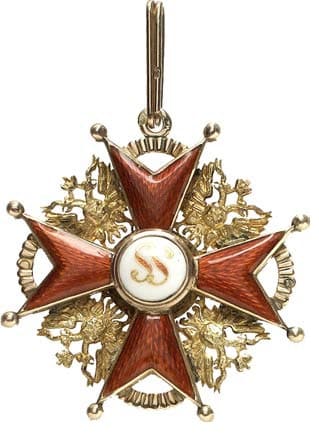 2nd class Order of Saint Stanislaus  made by St. Petersburg workshop of Ivan Alexandrovich Kononov.jpg