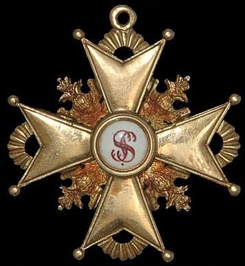 2nd class Order  of St.Stanislaus  made by Wilhelm Keibel WK.jpg