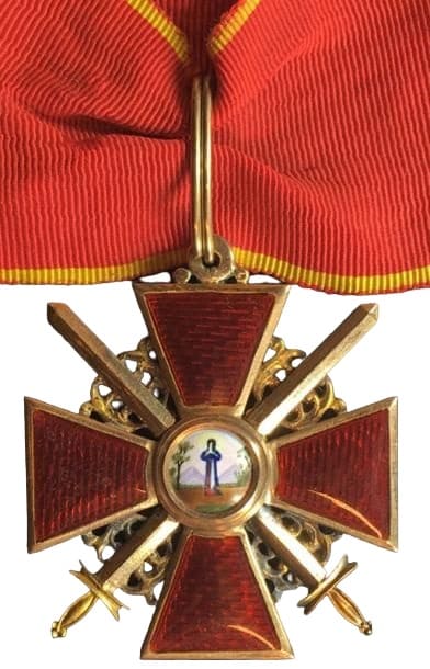 2nd class St.Аnna order with swords of late iconography made by Albert  Keibel.jpg