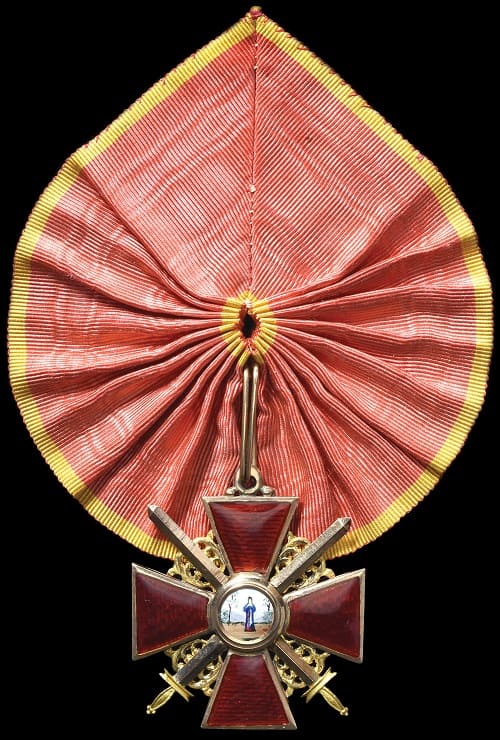 2nd class St.Аnna order with swords of late iconography made by Albert Keibel.jpg