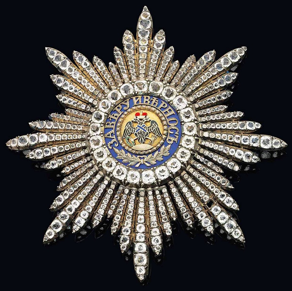 3 Order of St. Andrew with diamonds from XIX Century.jpg