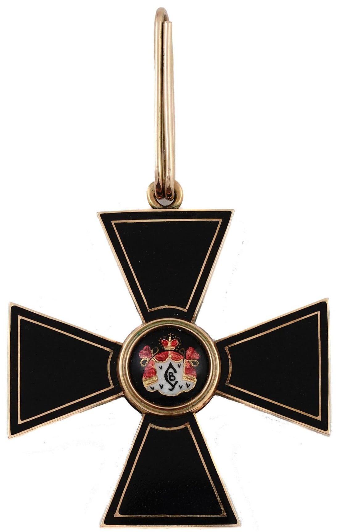 3rd class fake cross of Saint Vladimir order with black enamel.jpg