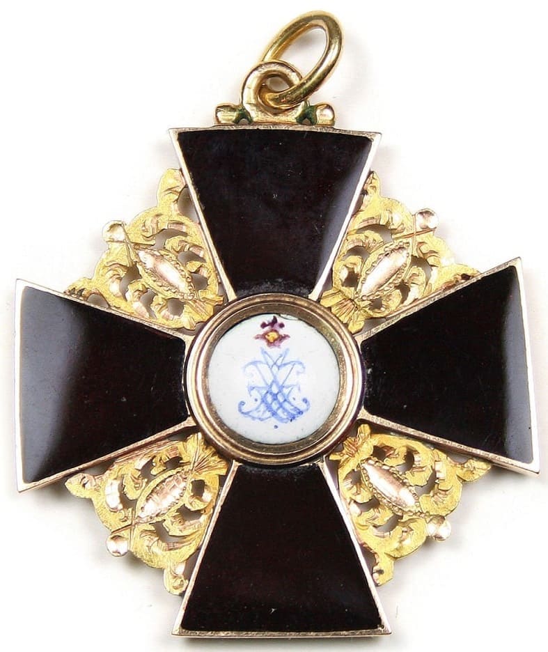 3rd  class Order of Saint Anna of Flat Black  Enamel.jpg