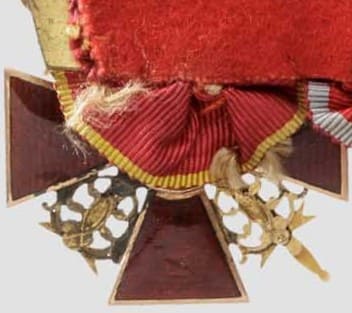 3rd class Order of  Saint  Anna with swords of Lieutenant General von Porembsky.jpg