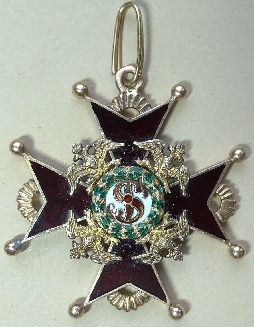 3rd class Order  of Saint Stanislaus  made by St. Petersburg workshop KF.jpg
