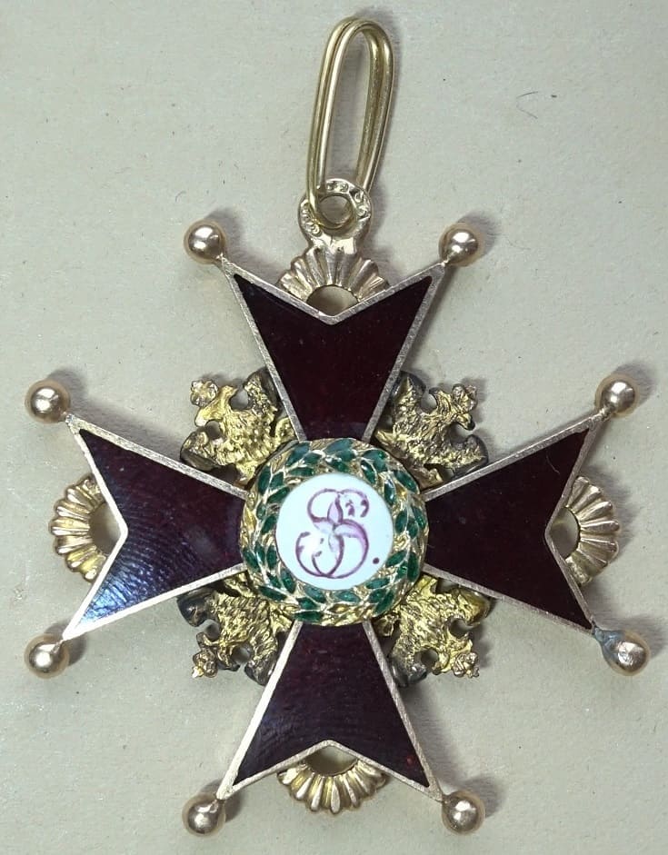 3rd class Order  of Saint Stanislaus made  by St. Petersburg workshop KF.jpg