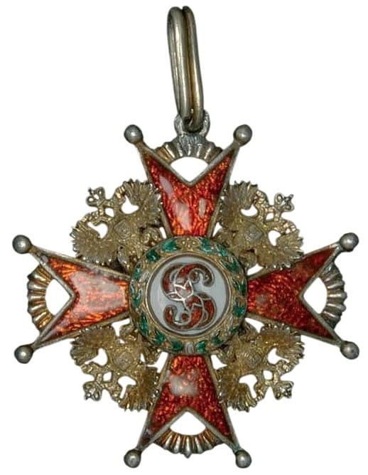 3rd class Order of Saint Stanislaus  made by Unidentified French Workshop.jpg