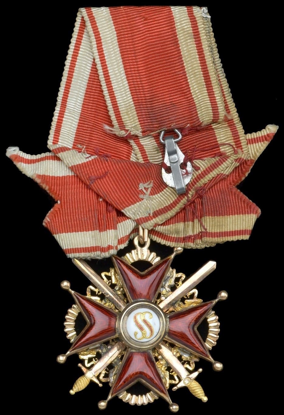 3rd class Order of Saint Stanislaus  with swords made by St. Petersburg workshop of Ivan Alexandrovich Kononov.jpg