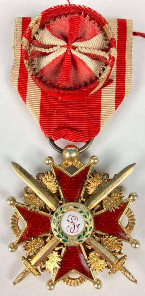 3rd class Order of Saint Stanislaus with Swords made  by  Unidentified French Workshop.jpg