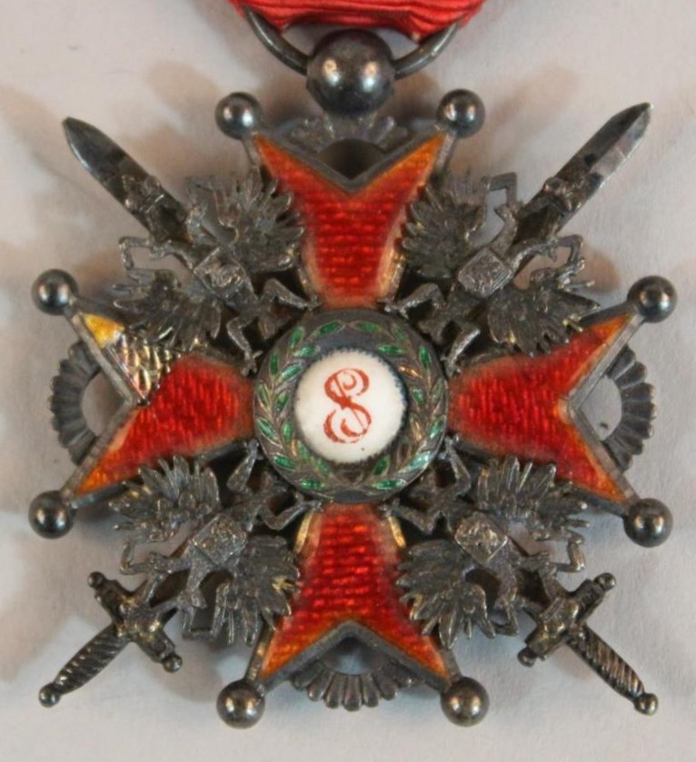 3rd class Order of Saint Stanislaus with Swords made by  Unidentified French Workshop.jpg