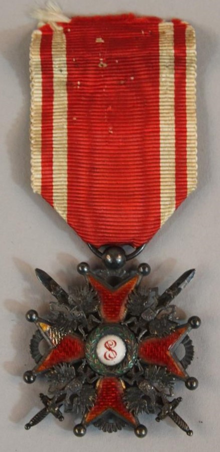 3rd class Order of Saint Stanislaus  with Swords made by  Unidentified French Workshop.jpg