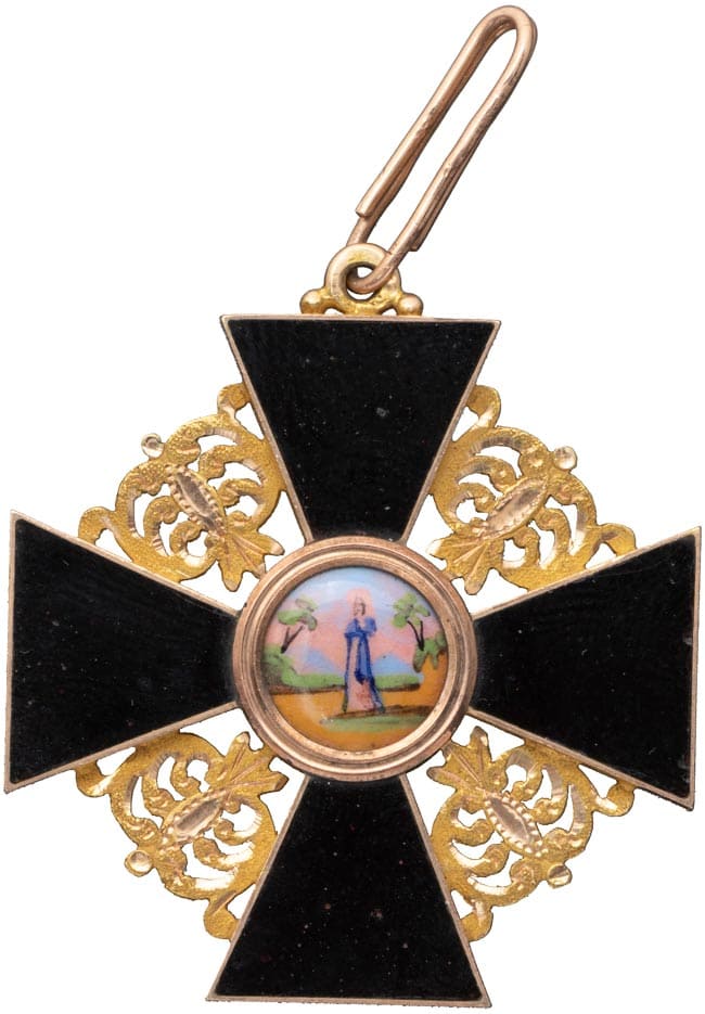 3rd class Order of St. Anna with flat black dark cherry enamel.jpg