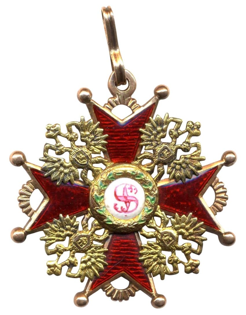 3rd class Order of St.Stanislaus made by Albert Keibel AK.jpg