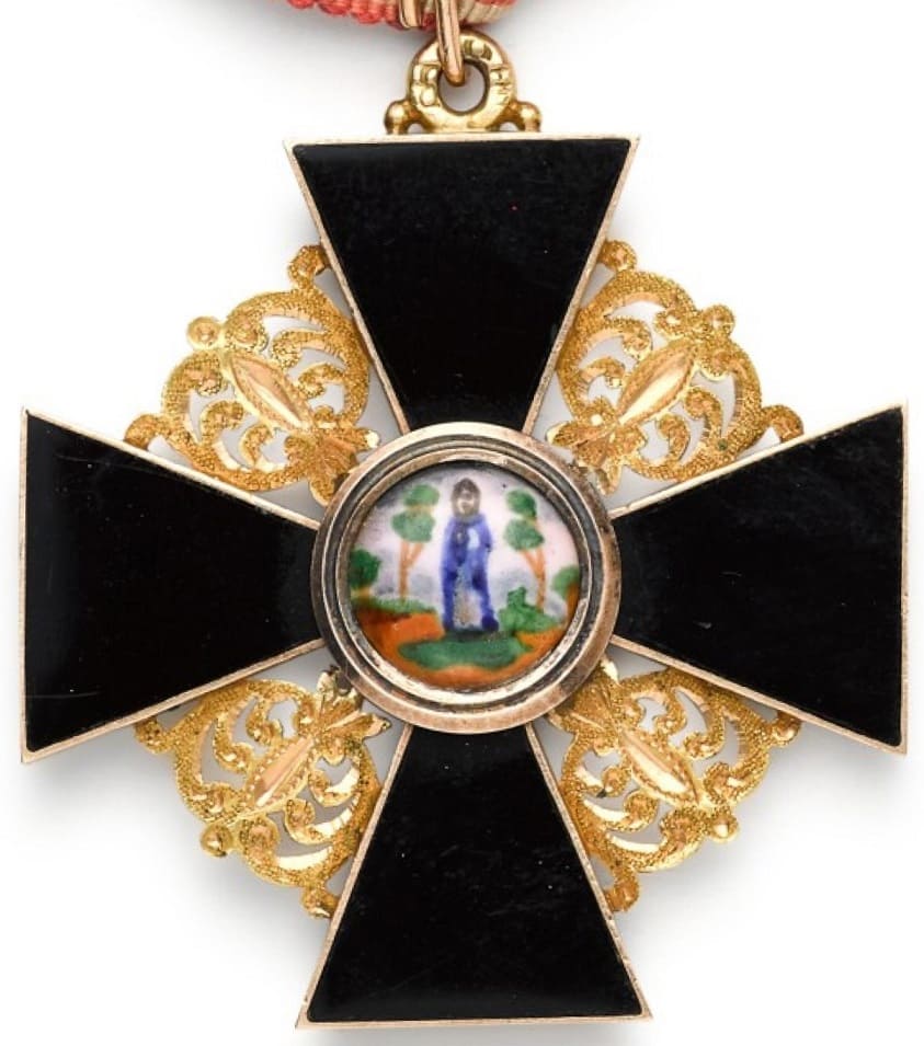 3rd class Saint Anna order cross of black flat enamel.jpg