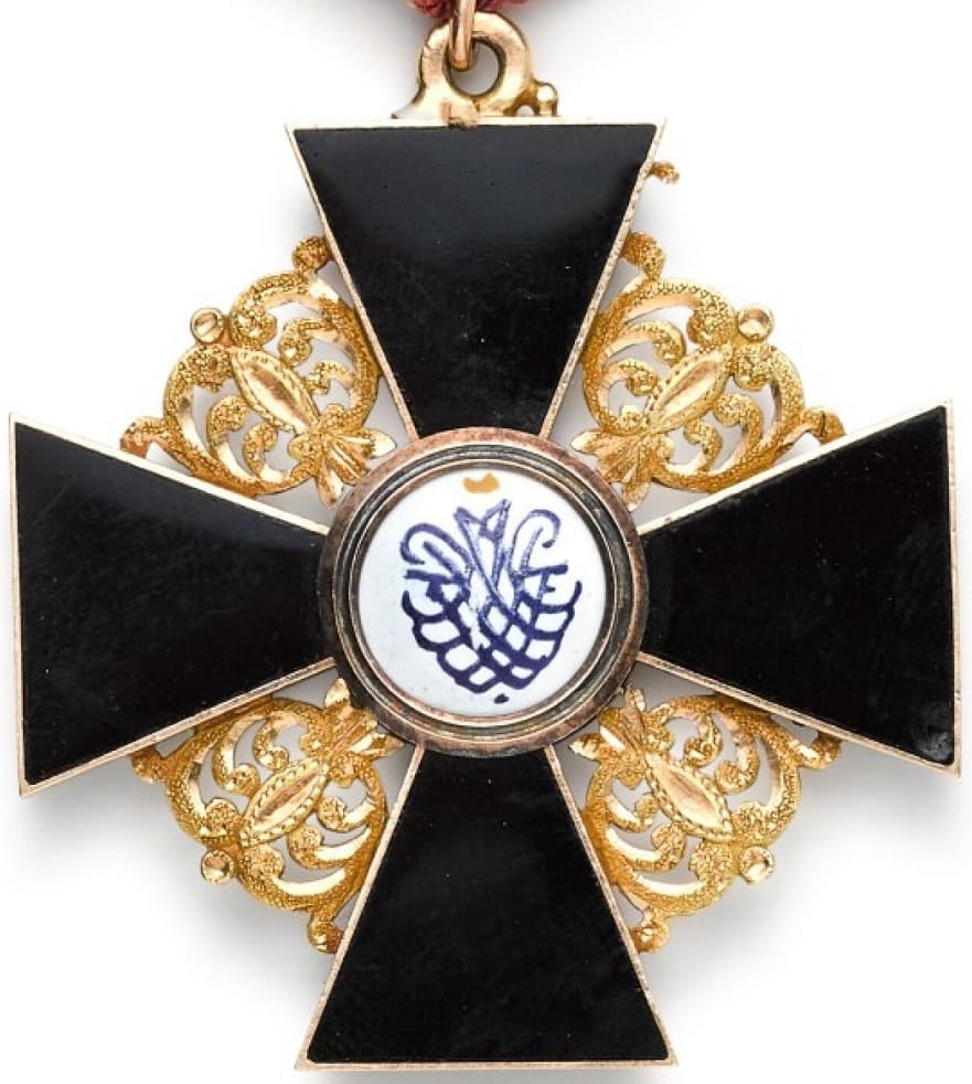 3rd class  Saint Anna order cross of black flat enamel.jpg