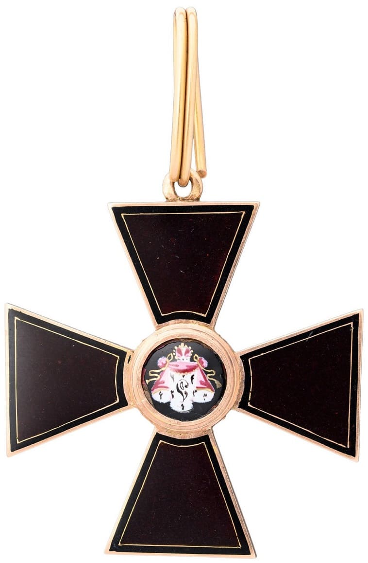3rd class Saint  Vladimir order cross  with dark flat red black enamel.jpg