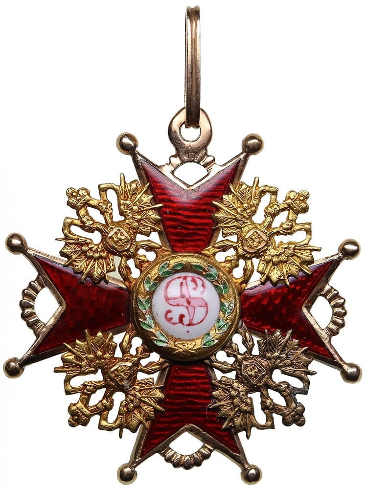 3rd class St. Stanislaus order cross from 1899-1904 time period.jpg