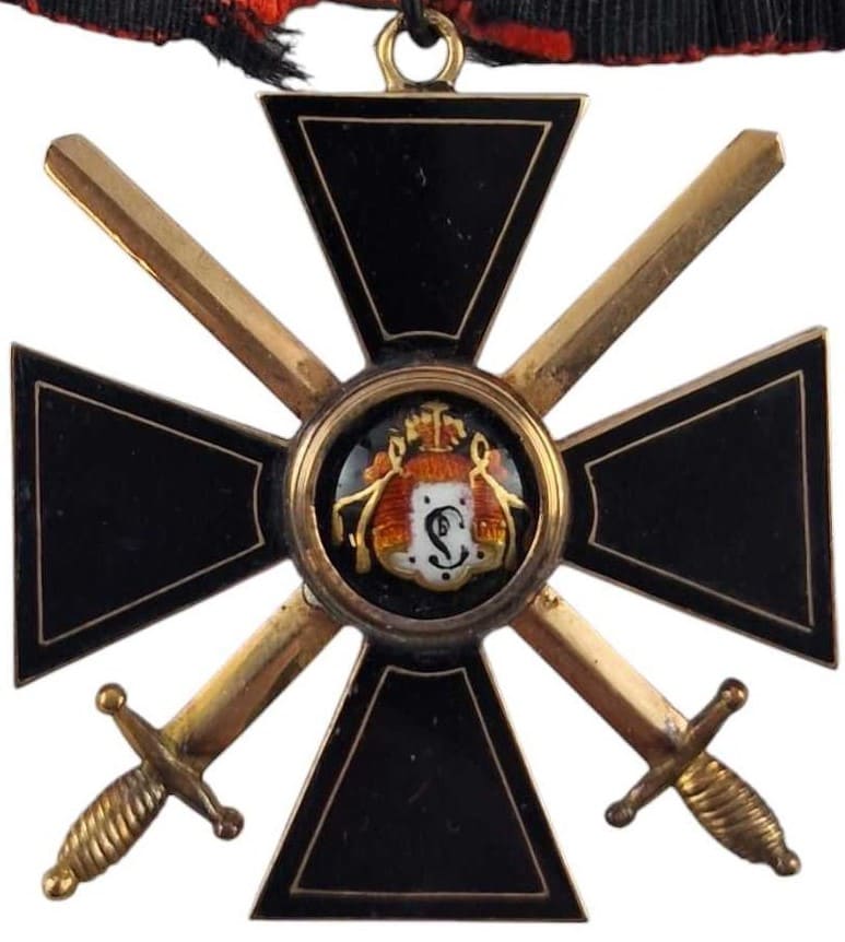 4th class cross of St. Vladimir order with swords of black flat enamel.jpg