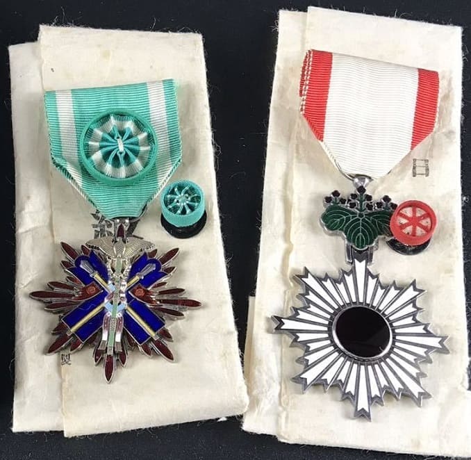 4th class Golden Kite order  posthumously awarded to an Infantry Lieutenant in 1945.jpg