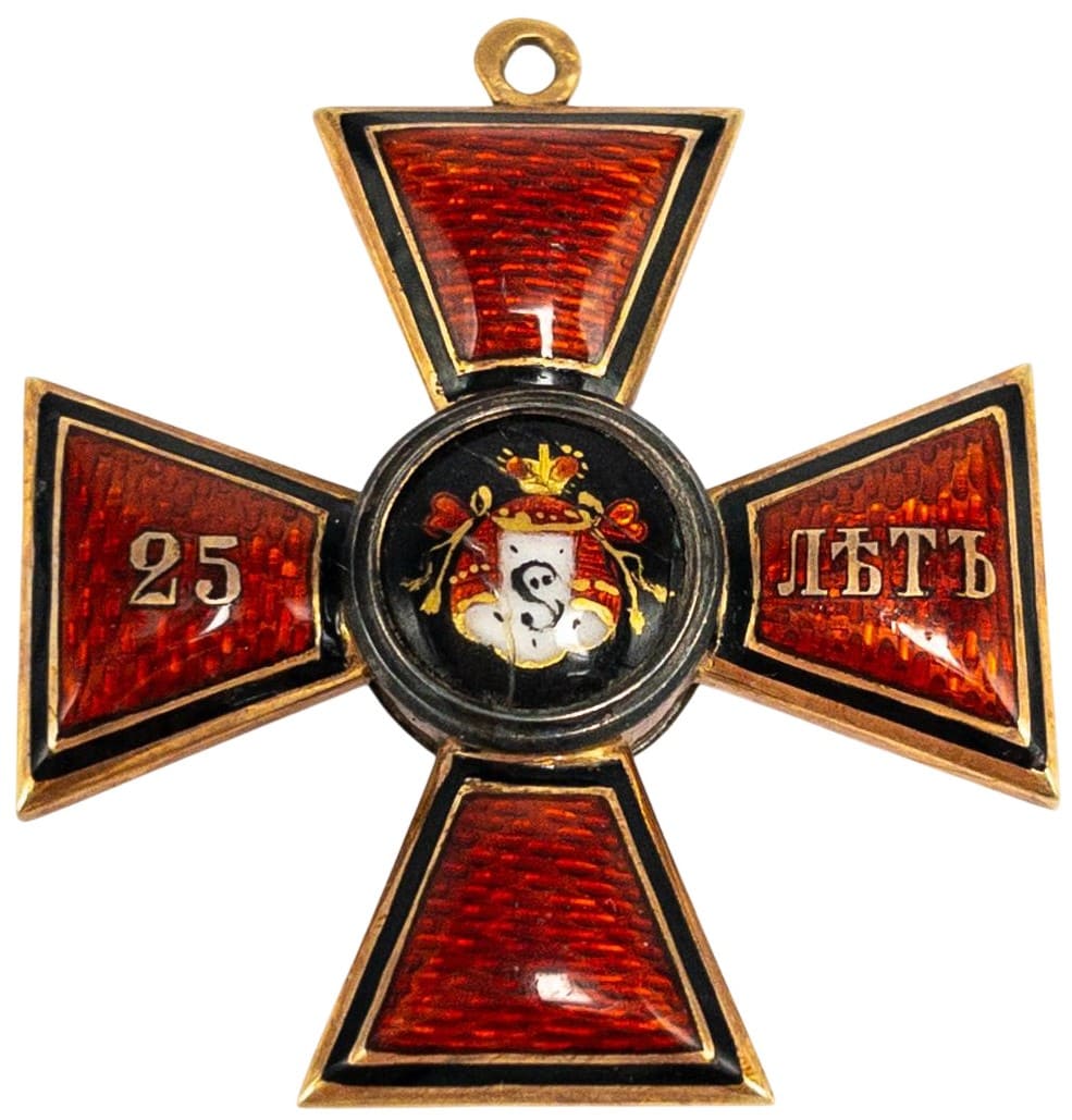 4th class Order  of St.Vladimir for 25-Years Long Service made by Fabergé КФ workshop.jpg
