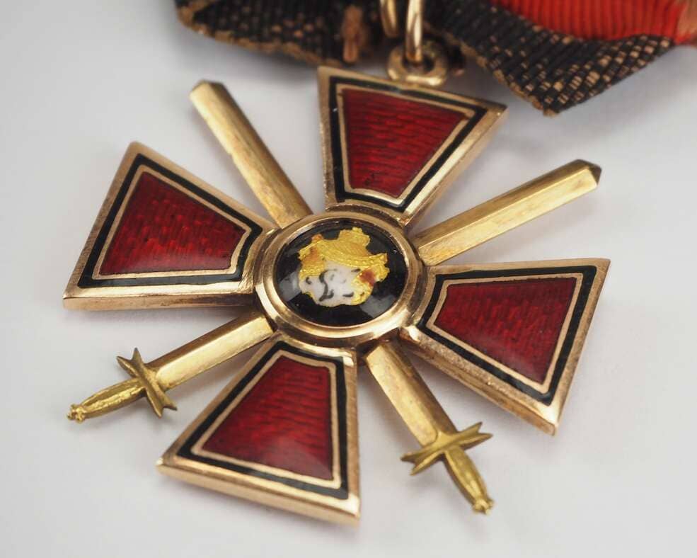 4th class Order of St. Vladimir with swords  made by Albert Keibel.jpg 4th class Order of St. Vladimir with swords  made by Albert Keibel.jpg